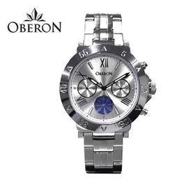 [OBERON] OB-913 STWT  _ Fashion Business Men's Watches with Stainless Steel, Waterproof, Chronograph Quartz Watch for Men, Auto Date